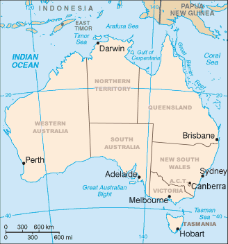 Map of Australia Map of Australia